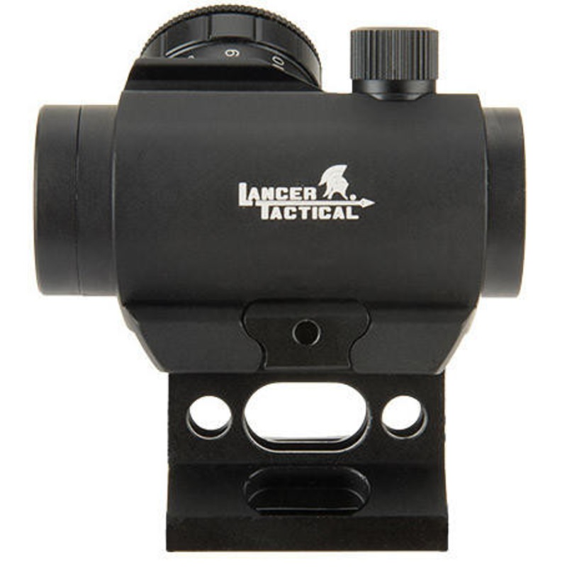 Lancer Tactical 1×30 Mini Red Dot Sight w/ Picatinny Riser, Black