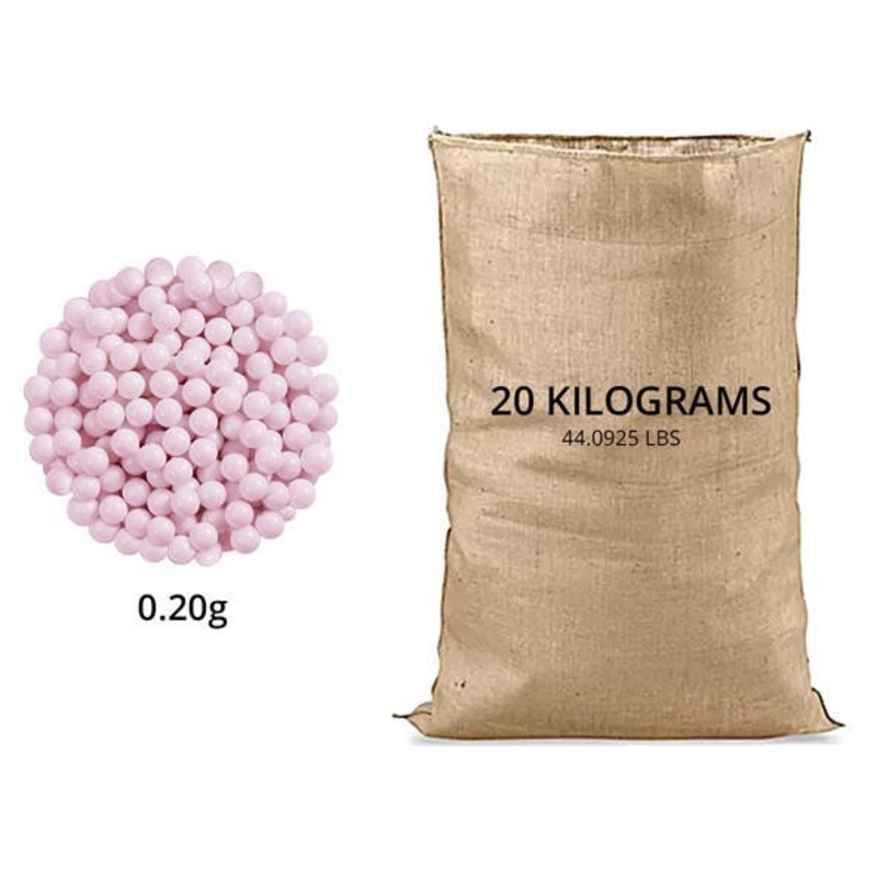 Lancer Tactical 44 lbs Rice Bag Airsoft 0.20g Streamline Competition BBs, Pink