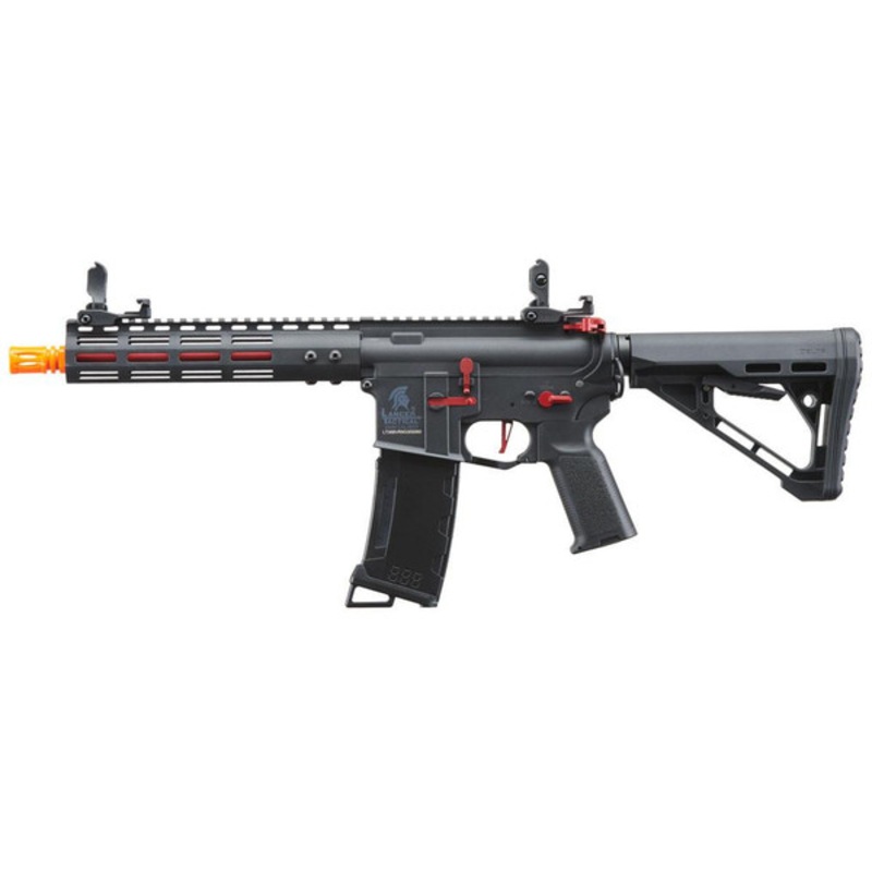 Lancer Tactical Gen 3 Archon 9 M-LOK M4 Airsoft AEG Rifle w/ Delta Stock, Black/Red