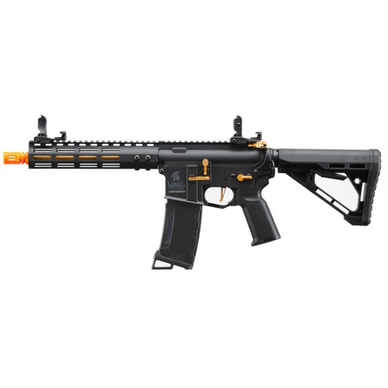 Lancer Tactical Gen 3 Archon 9 M-LOK M4 Airsoft Rifle w/ Delta Stock, Black/Gold