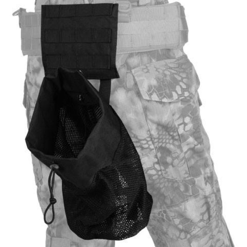 Lancer Tactical Molle Platform Fold-Away Netting Dump Pouch, Black