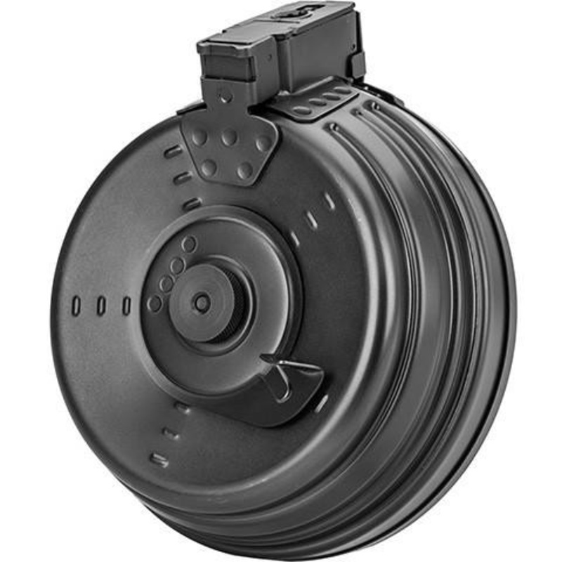 LCT RPK 2000rd Full Metal Electric Winding Drum Magazine, Black
