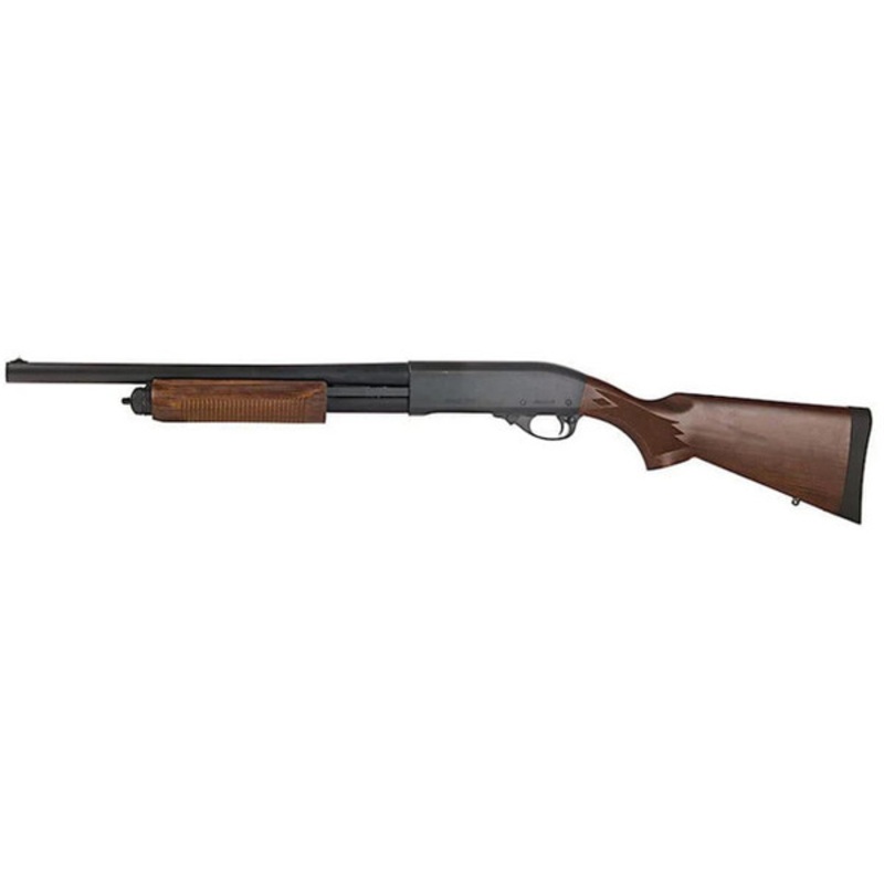 Tokyo Marui M870 Wood Stock Type Airsoft Shotgun, Black/Wood