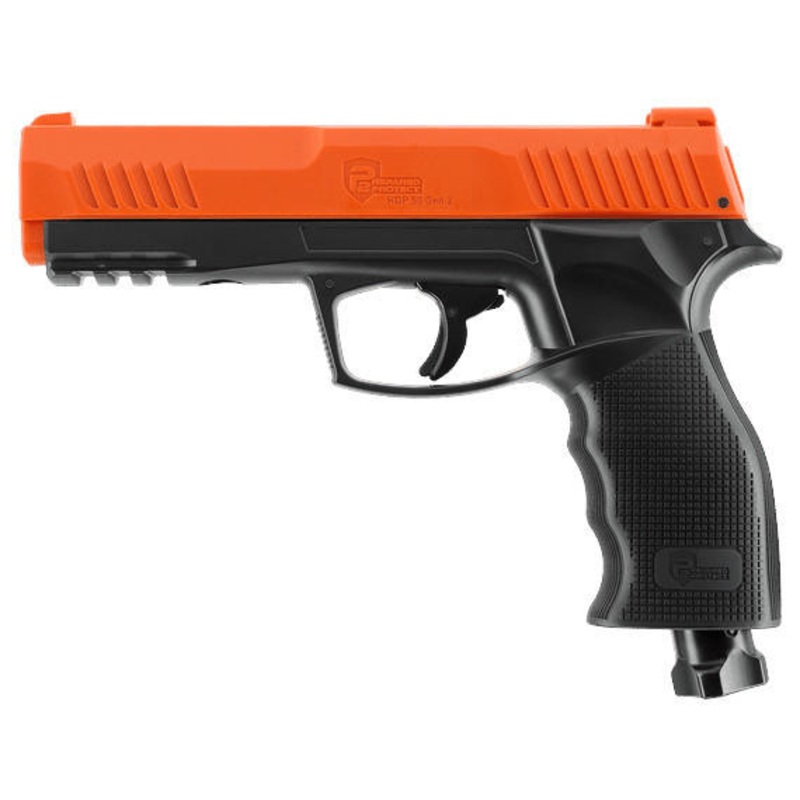 Umarex P2P HDP .50 Caliber Gen 2 CO2 Pepper Round Air Pistol, Black/Orange