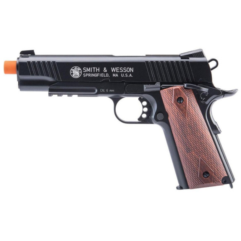 Valken S & W 1911 TAC GEN3 CO2 Blowback Airsoft Pistol, Black/Brown