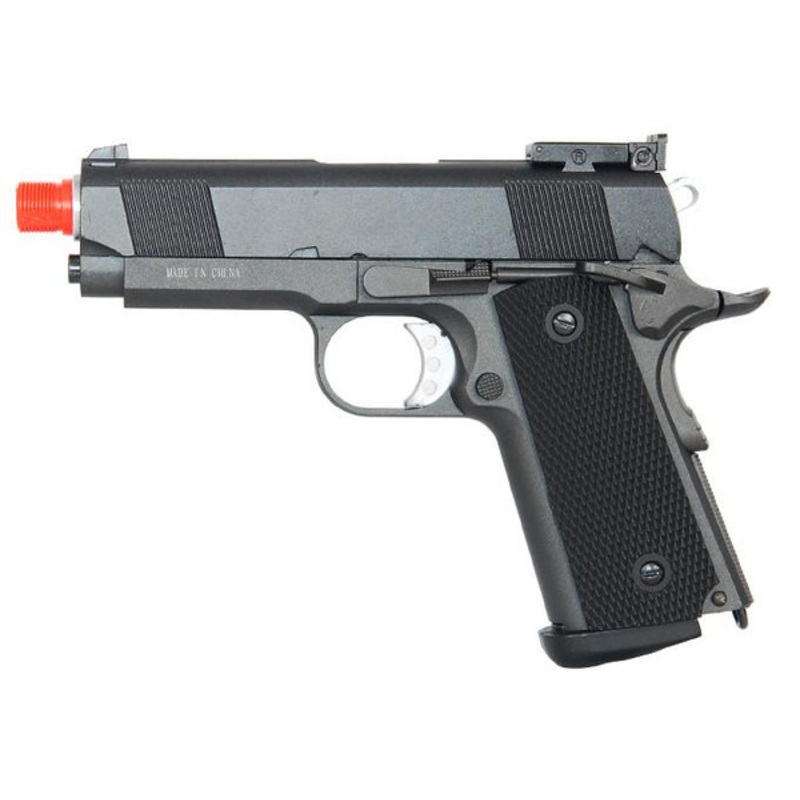 Wellfire Full Metal M1911 CO2 Powered Blowback Airsoft Pistol, Black