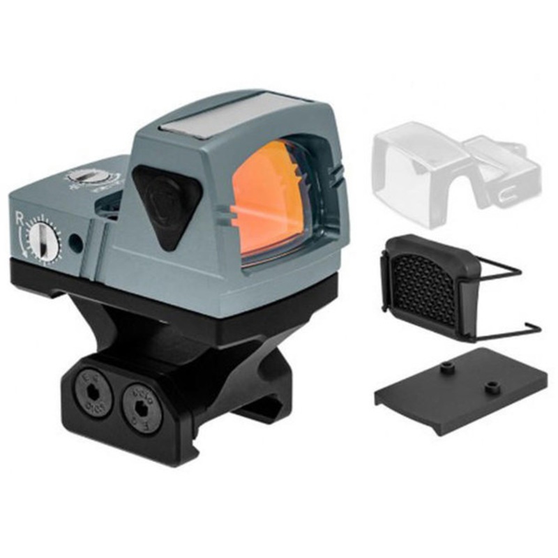 Atlas Custom Works xForce Solar Powered Mini Red Dot with Mount, Gray