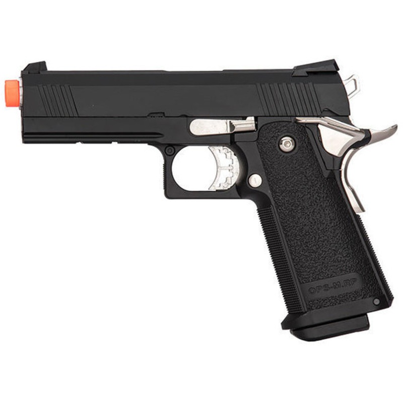 Golden Eagle IMF OPS-M.RP Hi-Capa Gas Blowback Airsoft Pistol, Black