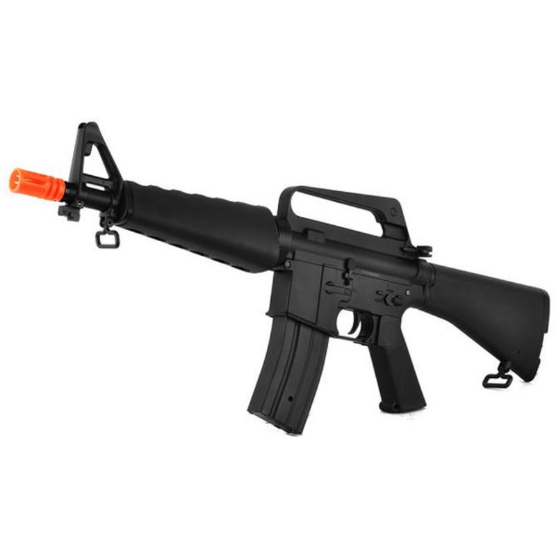 Golden Eagle Vietnam Era Carbine M4 Airsoft AEG Rifle w/ Adjustable Stock, Black