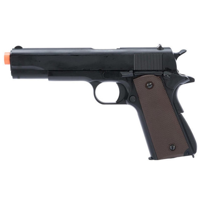 KJW Full Metal M1911-A1 CO2 Gas Blowback Airsoft Pistol, Black
