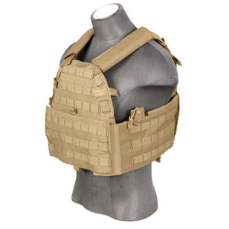 Lancer Tactical 69T4 1000D Nylon Tactical Vest, Tan
