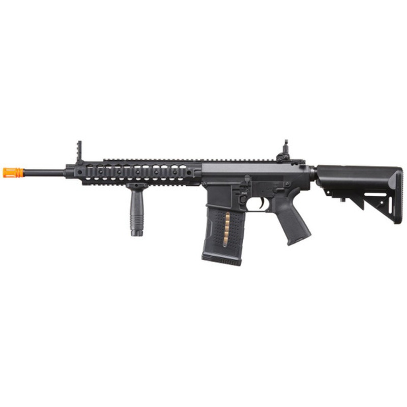 Lancer Tactical Battleaxe AEG Airsoft Rifle w/ SOPMOD Stock & Quad Picatinny Handguard, Black