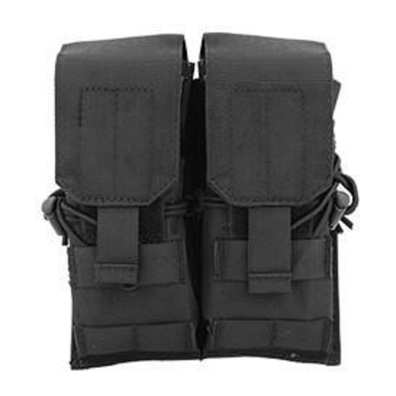 Lancer Tactical Nylon Dual M4/M16/AK74 Magazine Pouch, Black