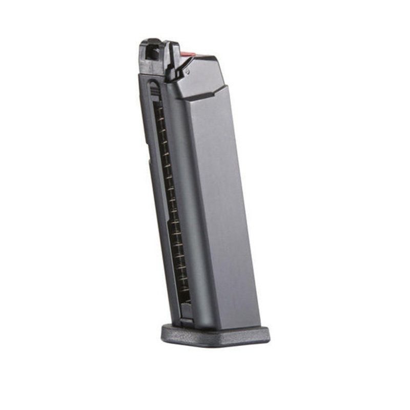 WE-Tech Galaxy MOS 25 Round Metal Green Gas Airsoft Magazine, Black
