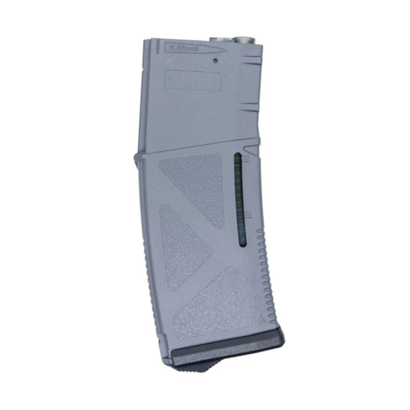 Arcturus Tactical M4/M16 Series 30/130rd High Speed Mid-Cap Airsoft Magazine, Grey