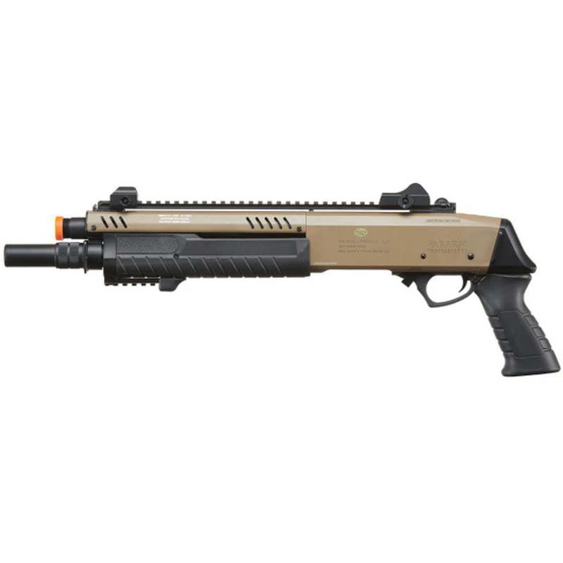 BO Manufacture REP FABARM STF12 Short 11 Pump Action Gas Airsoft Shotgun, Flat Earth