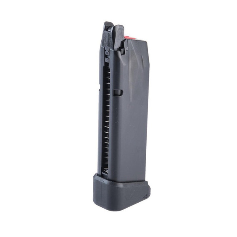 Cybergun EMG 25rd Green Gas Magazine for Canik TP9 Series GBB Parallel Training Pistols, Black