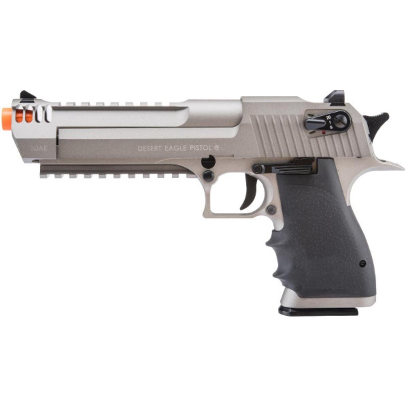Cybergun Magnum Research Licensed Desert Eagle L6 Co2 GBB Airsoft Pistol, Stainless Cutlass