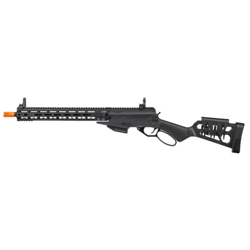 G&G LevAR15 Gas Lever Action Airsoft Rifle, Black