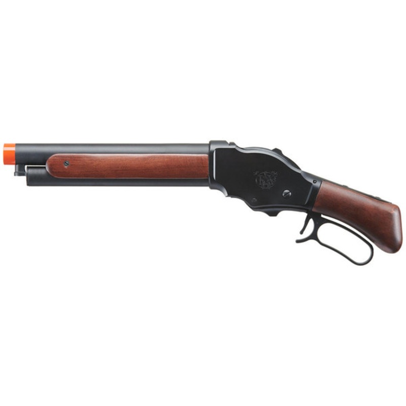 Golden Eagle 1887 Compact Lever Action Gas Powered Airsoft Shotgun, Black