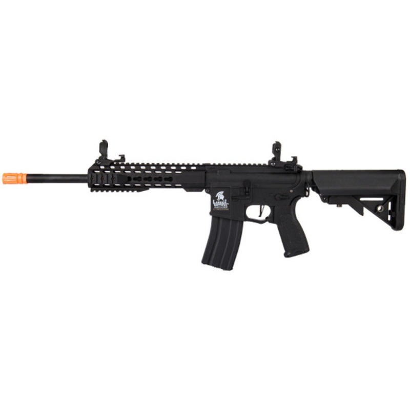 Lancer Tactical 10 Hybrid Keymod M4 Carbine Airsoft Rifle, Black