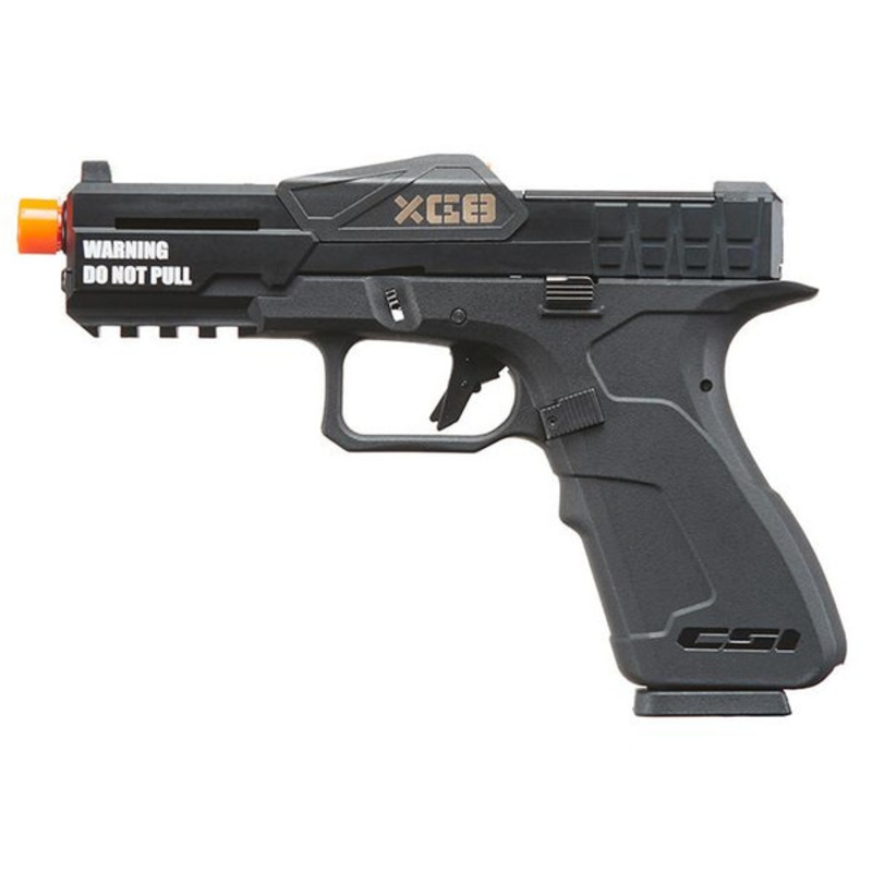 Poseidon CSI XG8 Gas Blow Back Aluminum Airsoft Pistol, Metal/Black