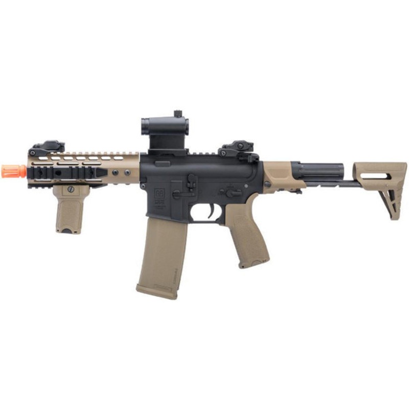 Specna Arms EDGE Series Keymod M4 PDW Airsoft AEG Rifle, Black/Tan