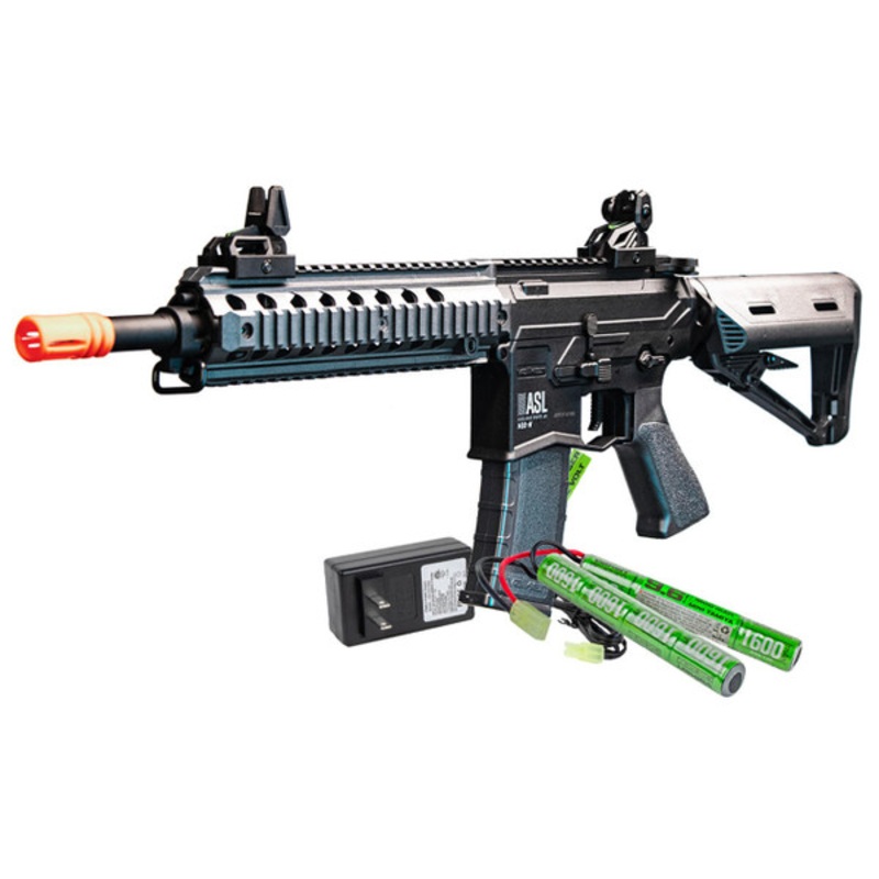 Valken ASL Mod-M AEG Airsoft Gun w/ Battery & Charger Combo, Black/Grey