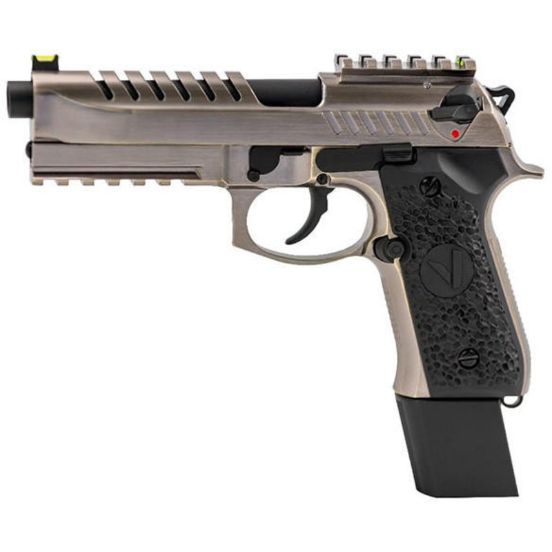 Vorsk Tactical VM9 Gas Blowback Airsoft Pistol, Brushed Aluminum