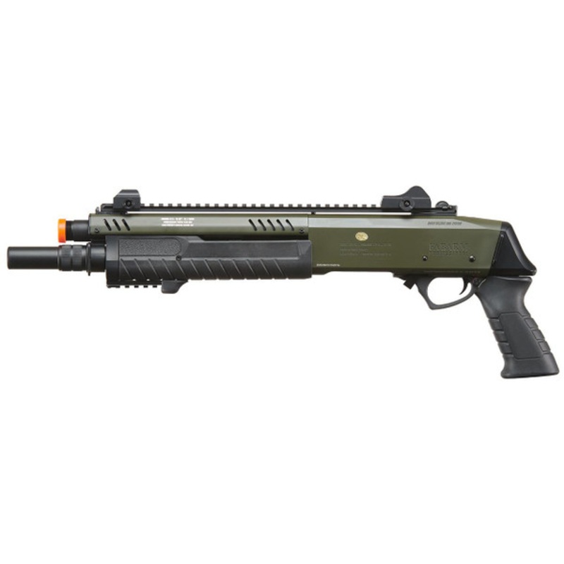 BO Manufacture REP FABARM STF12 Short 11 Pump Action Gas Airsoft Shotgun, OD Green