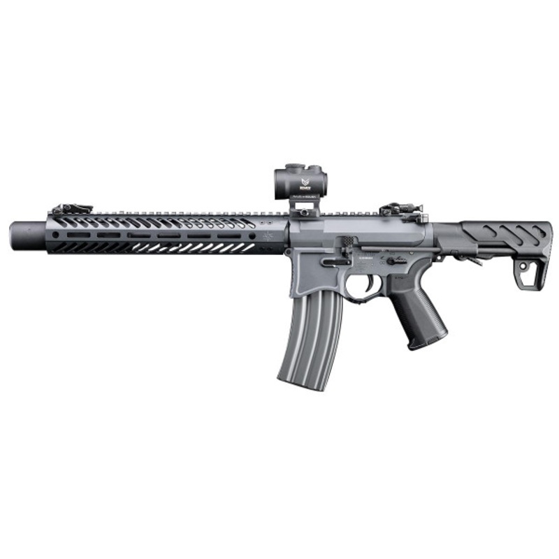 EMG Seekins Precision Licensed PDW SBR SP223 Advanced 12 M-LOK M4 Airsoft AEG Rifle, Grey