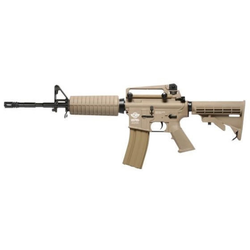G&G CM16 Carbine AEG Airsoft Rifle w/ Battery and Charger, Tan