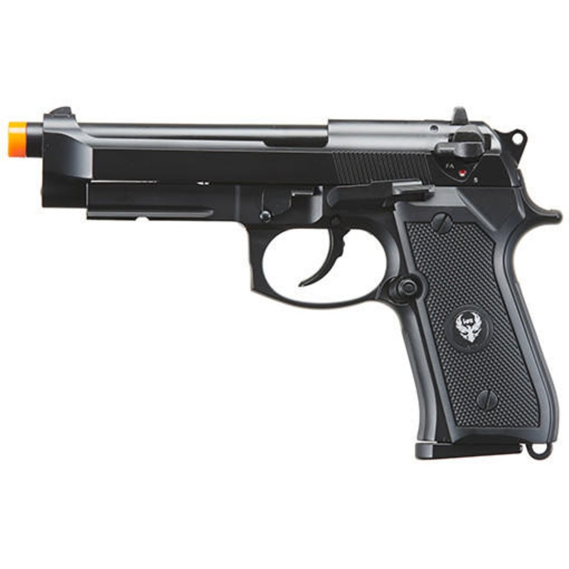 HFC Metal M9 Full-Auto Green Gas Blowback Airsoft Pistol, Black
