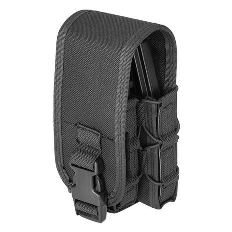 Lancer Tactical 1000D Nylon QD Buckle Pistol/Rifle Mag Pouch, Black