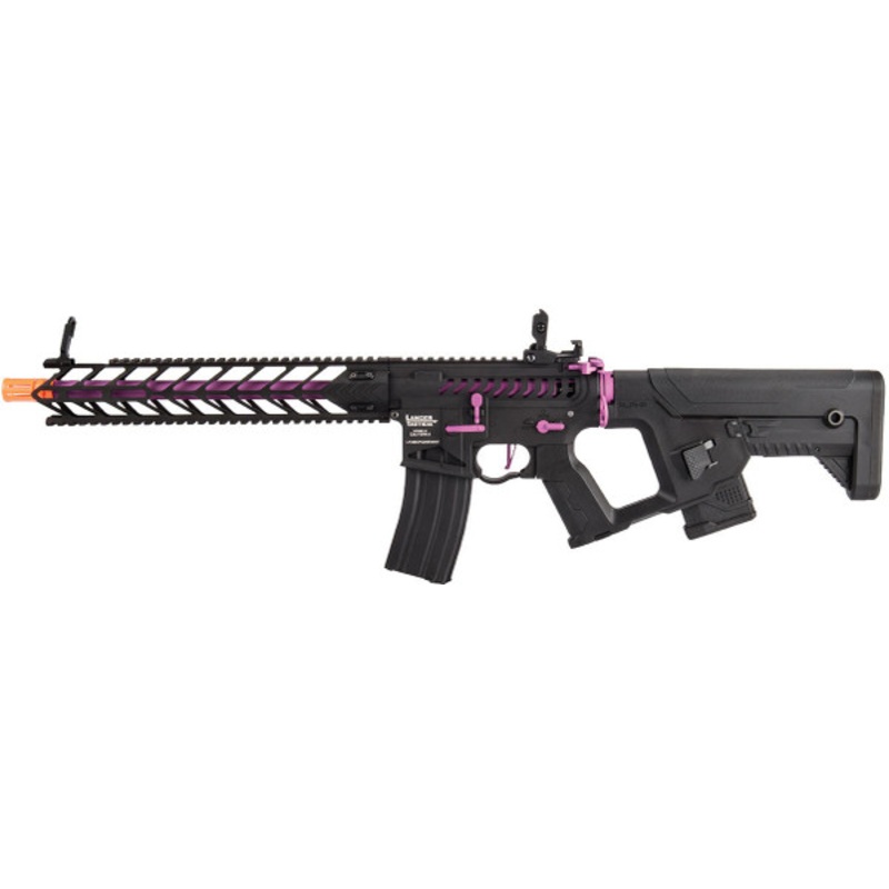 Lancer Tactical Enforcer Night Wing Airsoft AEG Rifle w/ Alpha Stock, Black/Purple