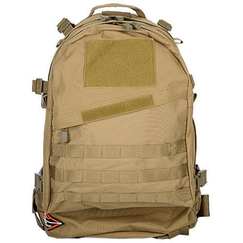 Lancer Tactical Nylon 3-Day Assault Pack, Tan