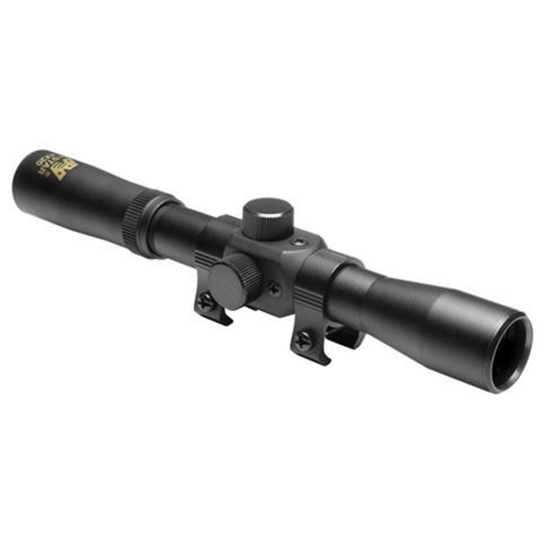 NcStar 4×20 Compact Airgun Scope w/ Dovetail Rings, Black