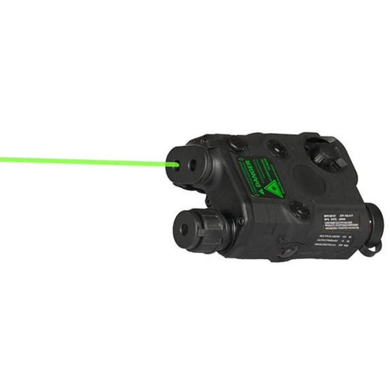 UK Arms AN/PEQ-15 L.E.D. White Light & Green Laser w/ IR Lens, Black