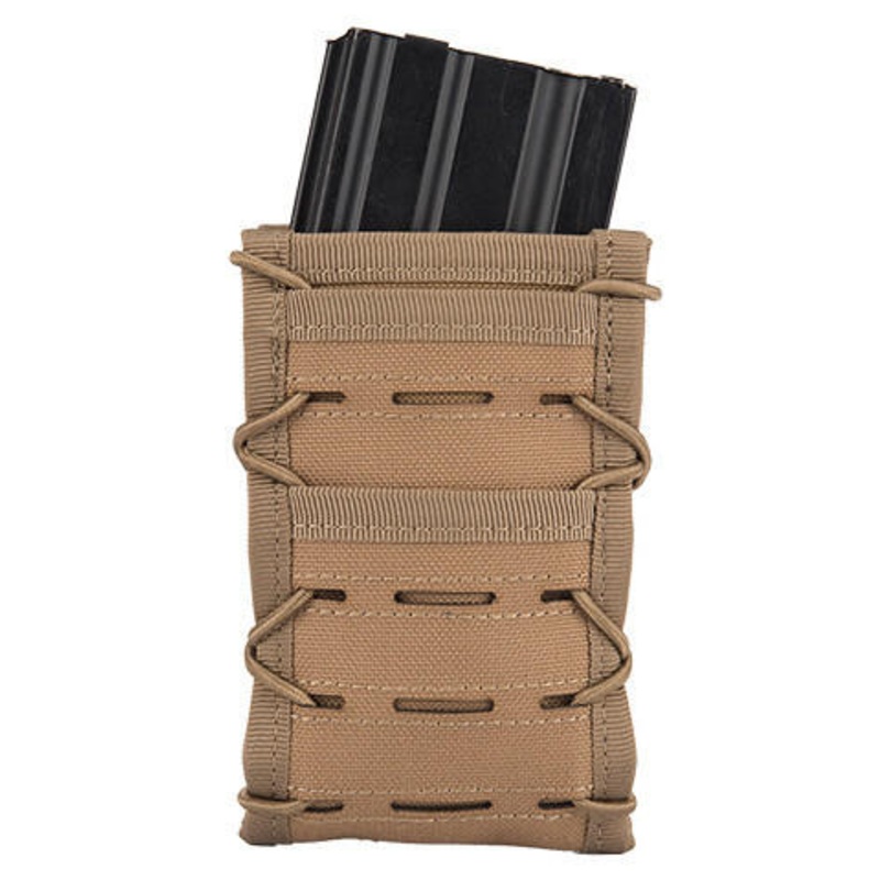 UK Arms Single High Speed M4 Molle Magazine Pouch, Tan