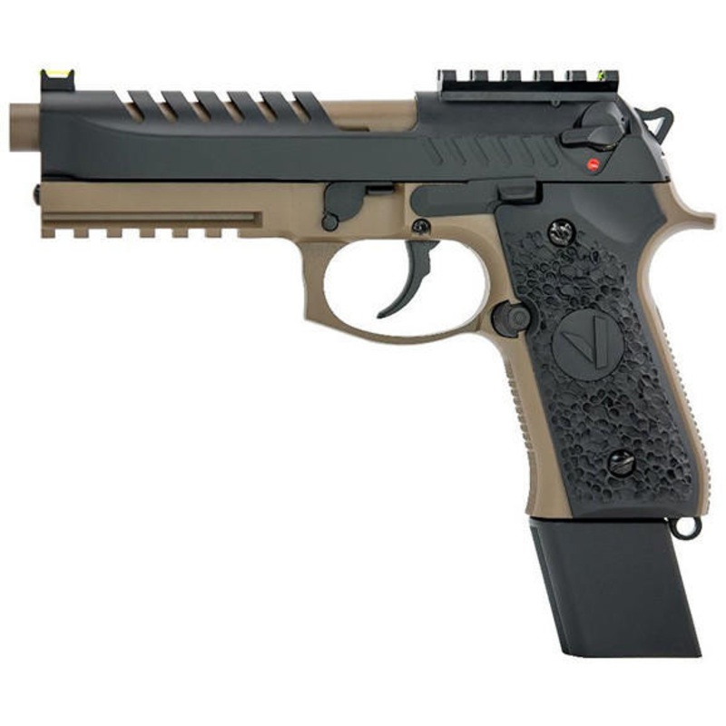Vorsk Tactical VM9 Gas Blowback Airsoft Pistol, Black/Dark Earth
