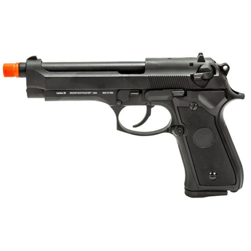 WellFire M9 CO2 Powered Gas Blowback Airsoft Pistol, Black