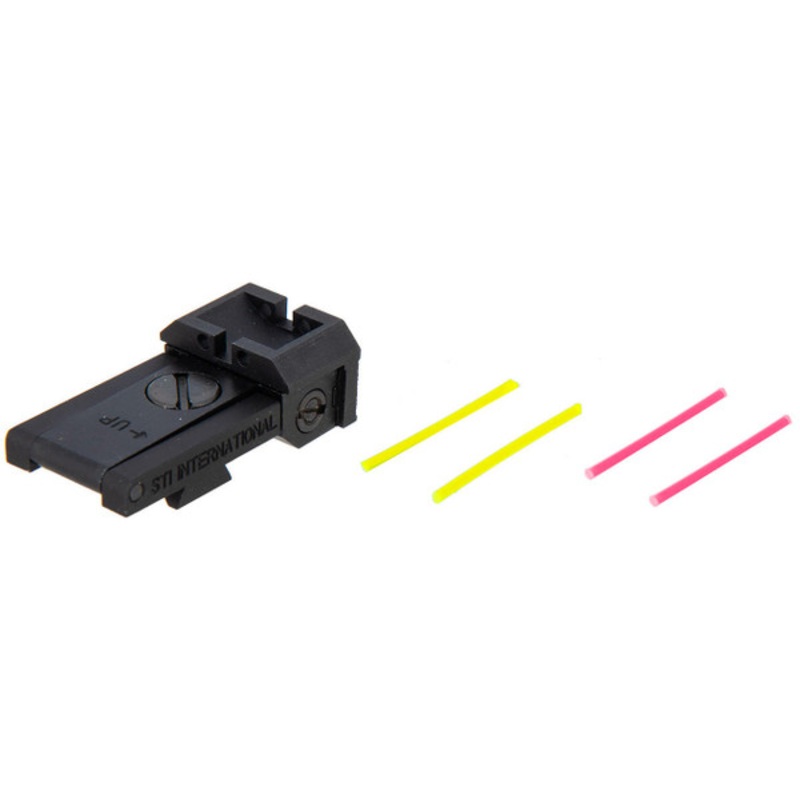 Airsoft Masterpiece Aluminum Rear Sight w/ Fiber Optics for Hi-Capa S Style, Black