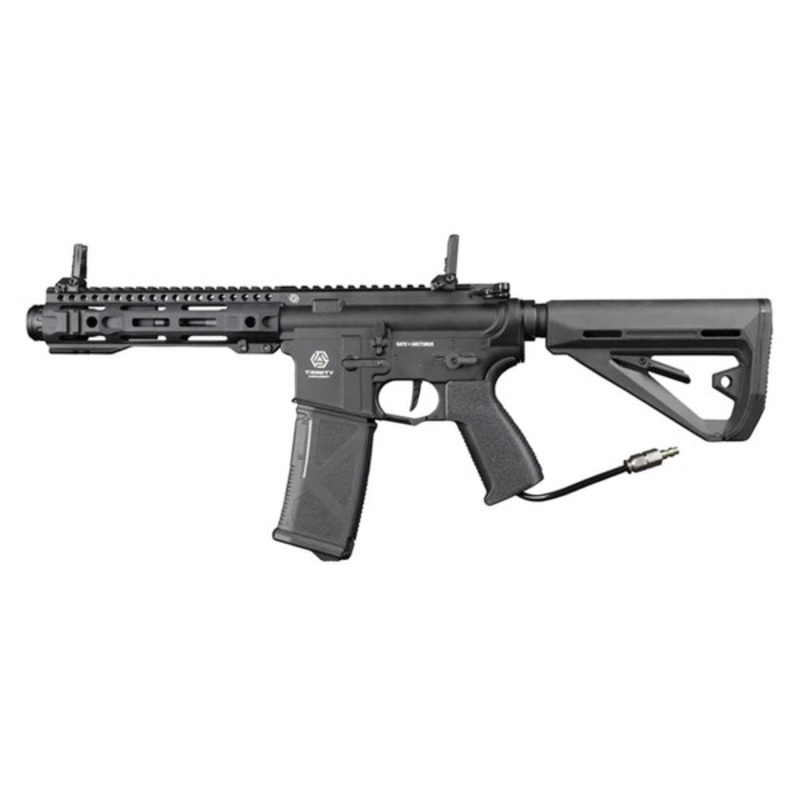 Arcturus Trinity Armament Alpha SBR 7.9 HPA Airsoft Rifle w/  GATE Titan II Bluetooth & Pulsar D, Black