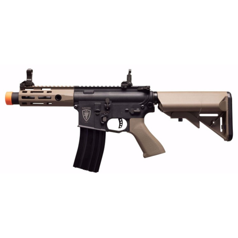 Elite Force M4 CQCX AEG Carbine Airsoft Rifle w/ EYE Trace 2023, Black/Tan