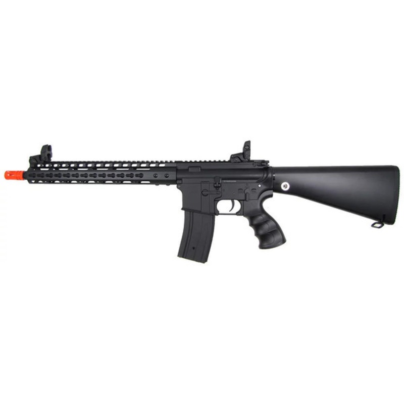 GE 6608 M16 Metal RIS Airsoft AEG Rifle, Black