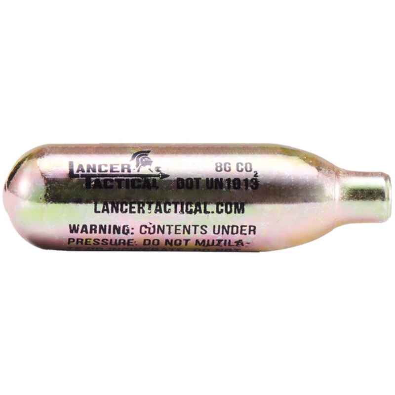 Lancer Tactical High Pressure 8 Gram CO2 Cartridges for Airsoft / Airguns, 10 Pack
