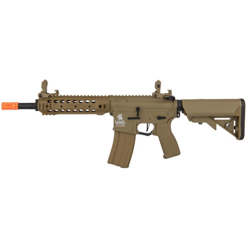 Lancer Tactical Hybrid M4 Carbine AEG Airsoft Rifle, Tan