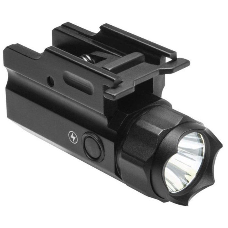 NcStar 3W 150 Lumen LED Flashlight QR w/ Strobe, Black