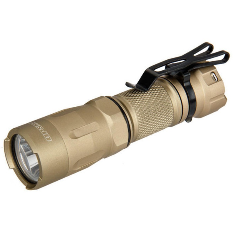 Opsmen Tactical 800 Lumen Strobe Flashlight, Tan