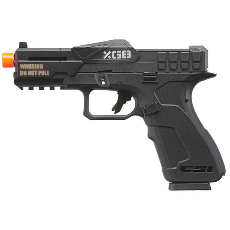 Poseidon CSI XG8 Gas Blow Back Aluminum Airsoft Pistol, Black
